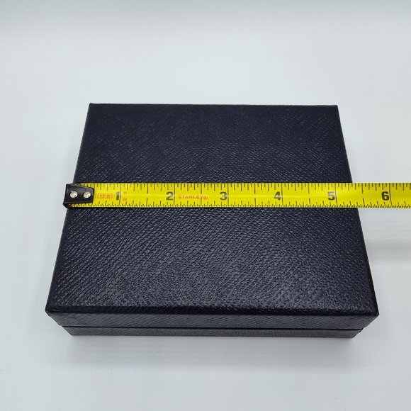 PRADA Navy Saffiano Gift Box | Silver Logo | 6.25x5.25 | Luxury Packaging EUC - Picture 5 of 6